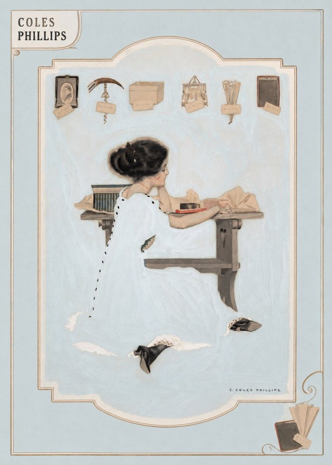 Coles Phillips Remembrance No4 - Poster