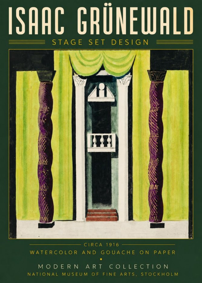 Isaac Grünewald Stage Set Design No4 - Poster