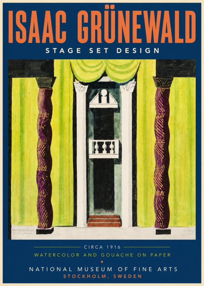Isaac Grünewald Stage Set Design No5 - Poster