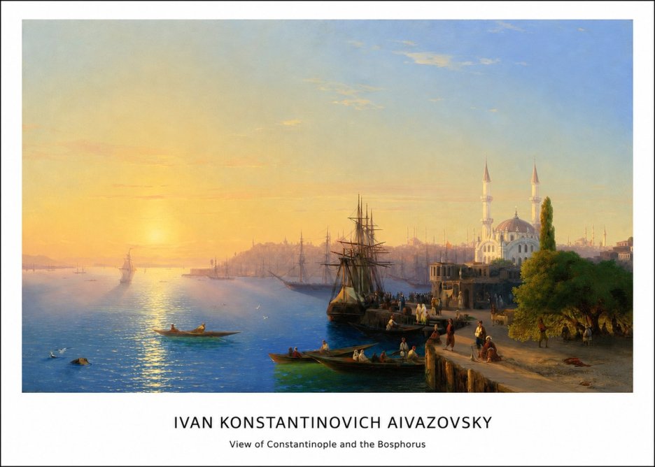 Ivan Konstantinovich Aivazovsky View of Constantinople and the Bosphorus No5 - Poster