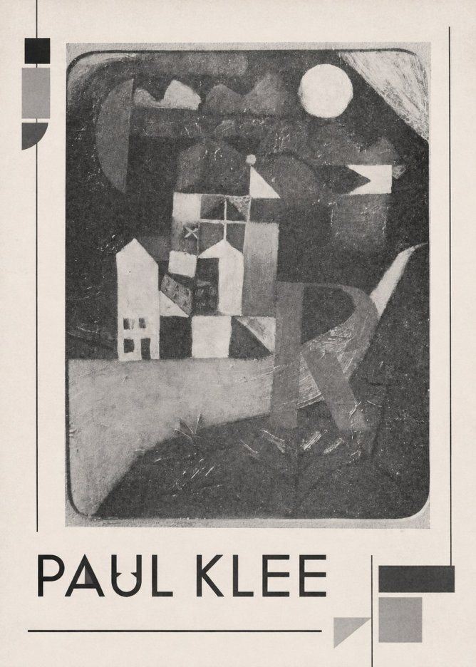 Paul Klee Village in the Mountains No1 - Poster