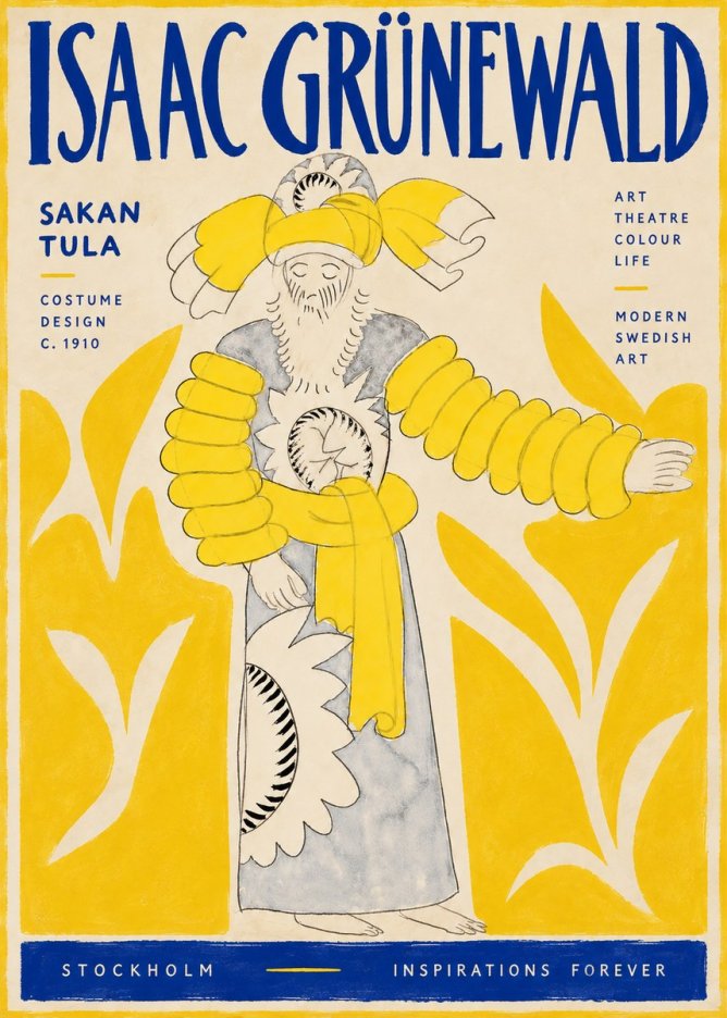 Isaac Grünewald Sakan Tula - Costume Design No6 - Poster