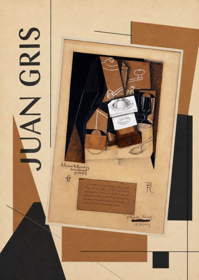 Juan Gris Still Life with Coffee Grinder II No2 - Poster