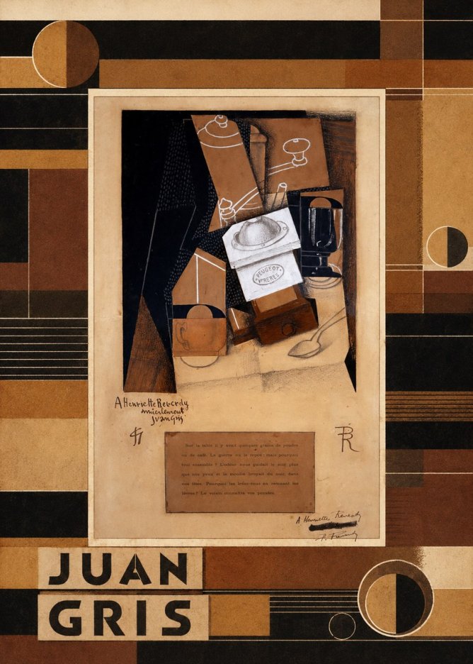 Juan Gris Still Life with Coffee Grinder II No3 - Poster