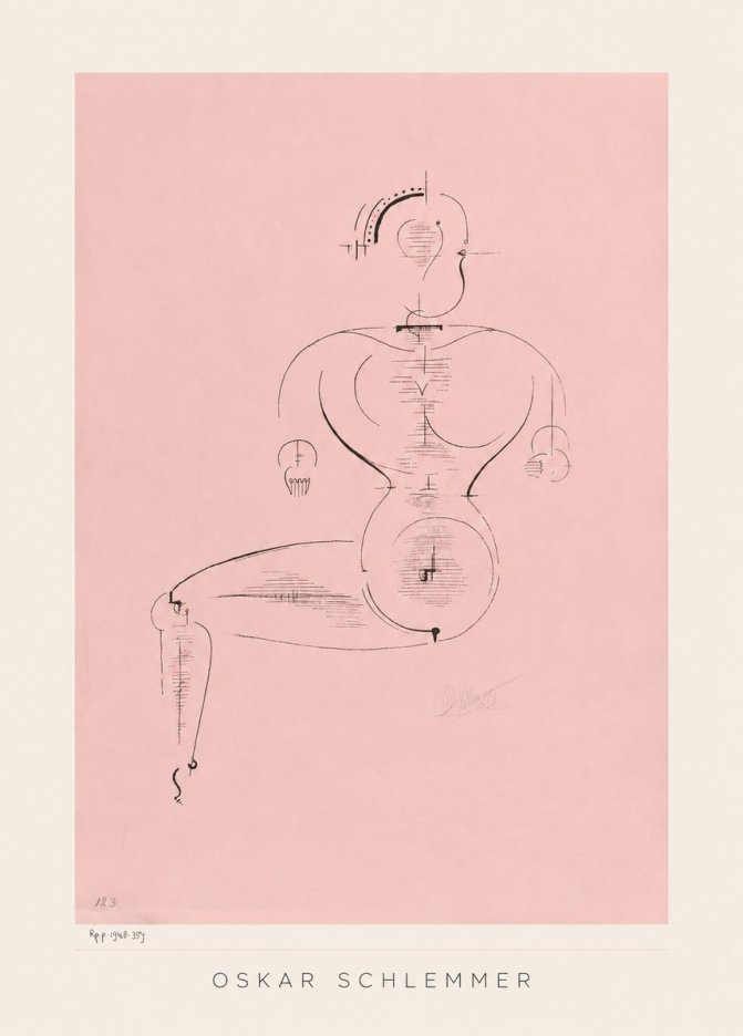 Oskar Schlemmer Figur L 1 No3 - Poster