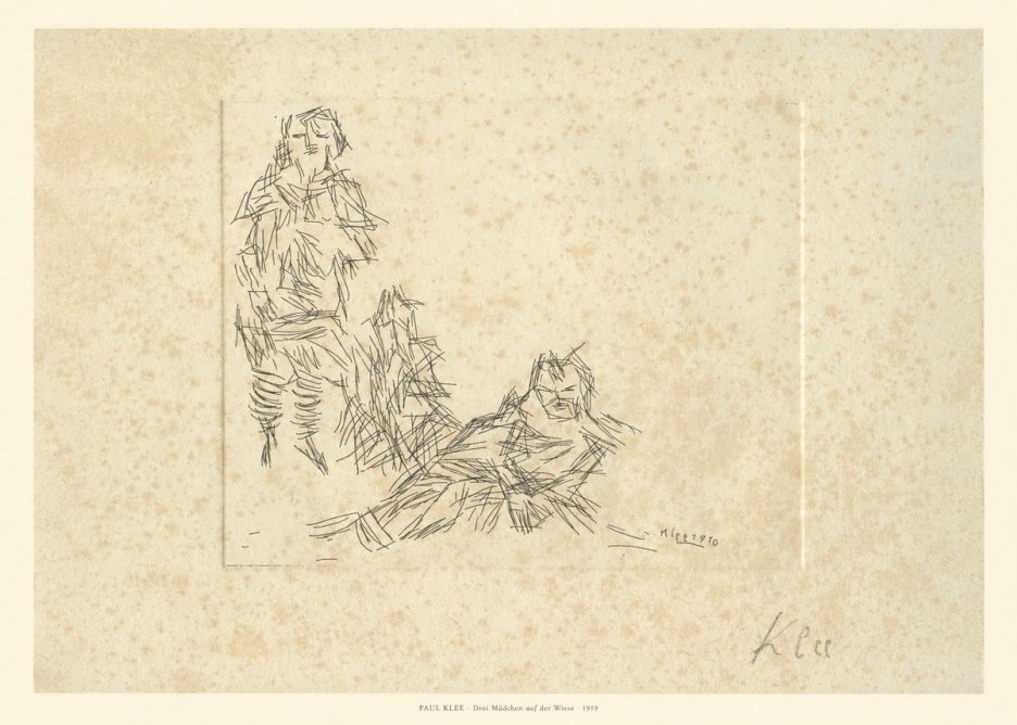 Paul Klee Drei Mädchen Auf D. Wiese No6 - Poster