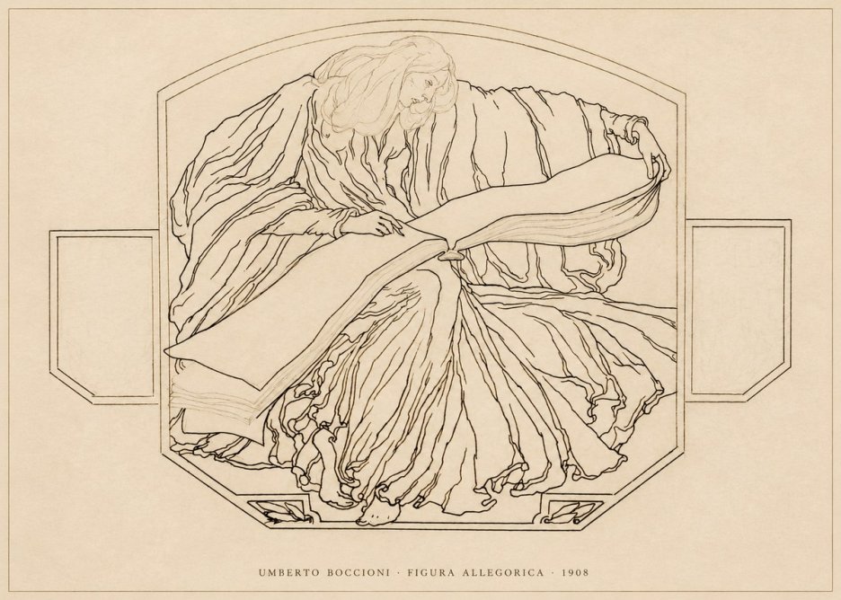Umberto Boccioni Figura Allegorica No5 - Poster