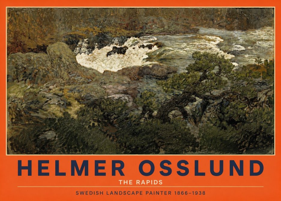Helmer Osslund The Rapids No2 - Poster