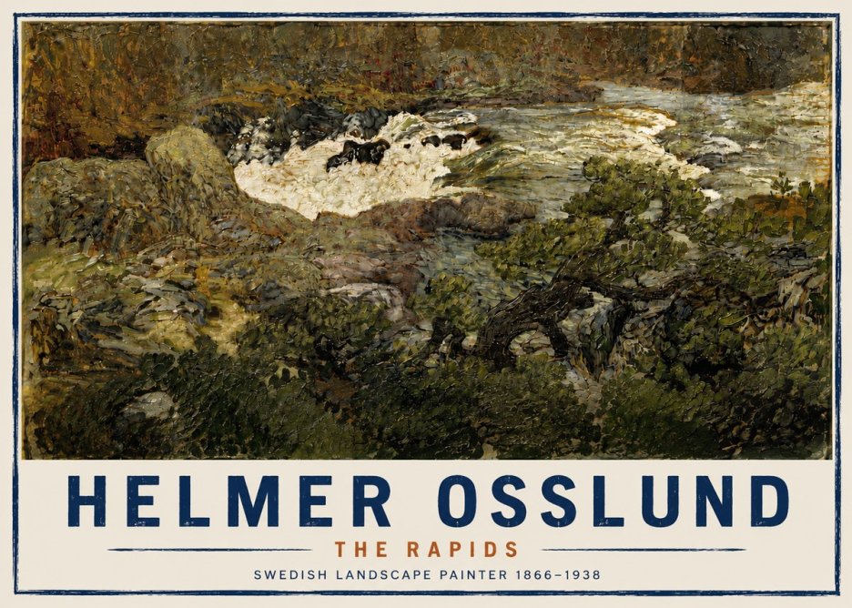 Helmer Osslund The Rapids No4 - Poster