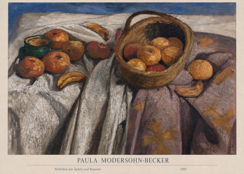 Paula Modersohn-Becker Stillleben Mit Äpfeln Und Bananen No6 - Poster