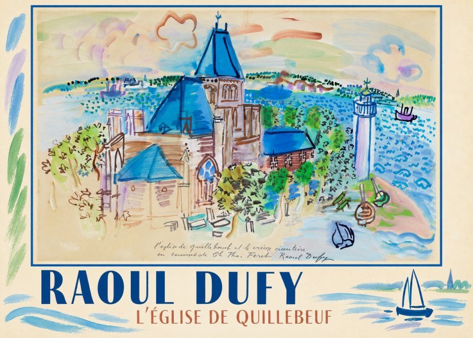 Raoul Dufy L'église De Quillebeuf No2 - Poster