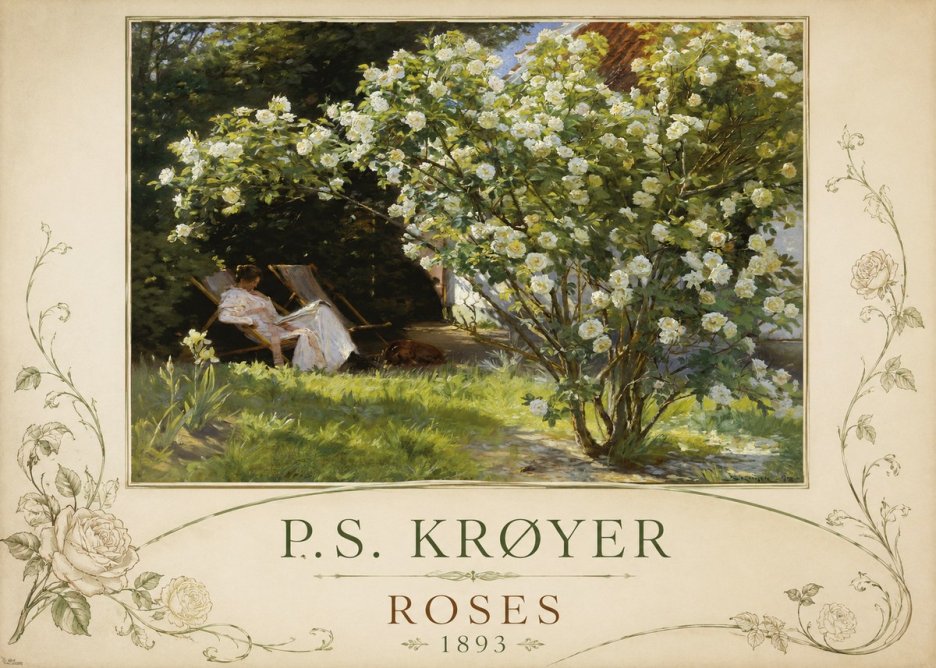 P.S. Krøyer Roses No2 - Poster
