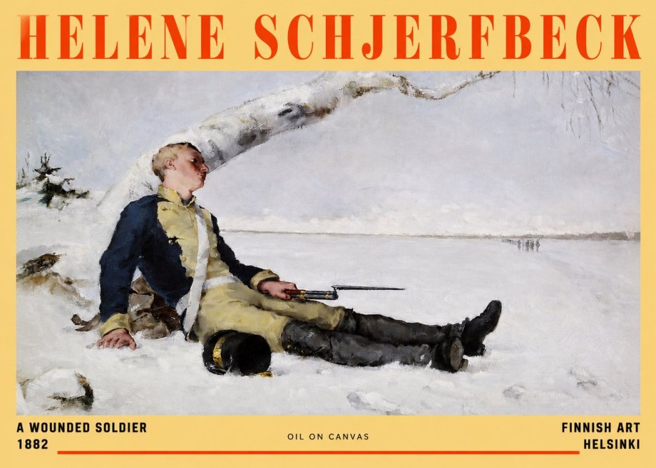 Helene Schjerfbeck A Wounded Soldier (1882) No2 - Poster