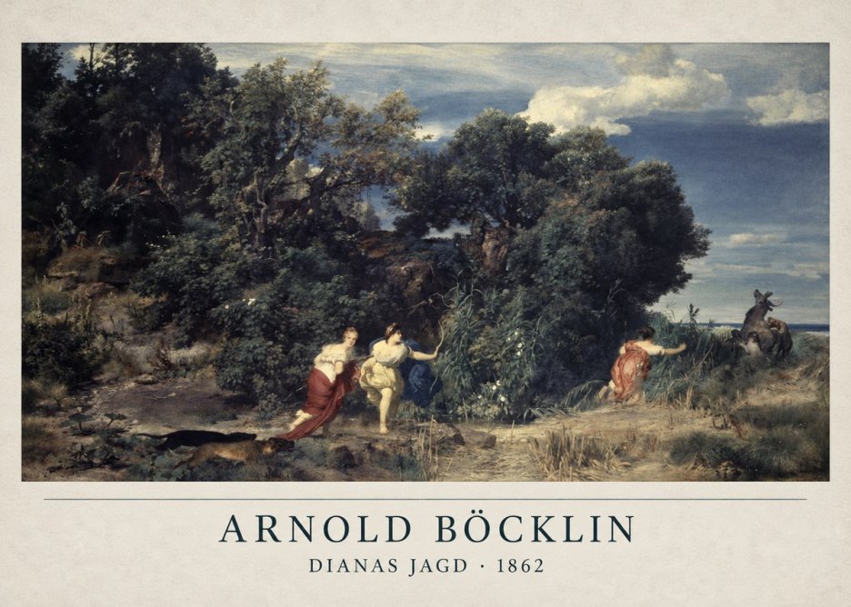 Arnold Böcklin Dianas Jagd No2 - Poster