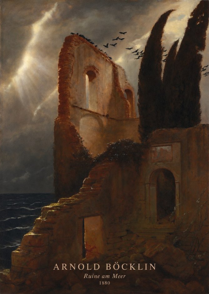 Arnold Böcklin Ruine Am Meer II No2 - Poster