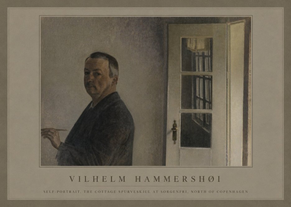 Vilhelm Hammershøi Self-portrait. the Cottage Spurveskjul at Sorgenfri, North of Copenhagen No1 - Poster