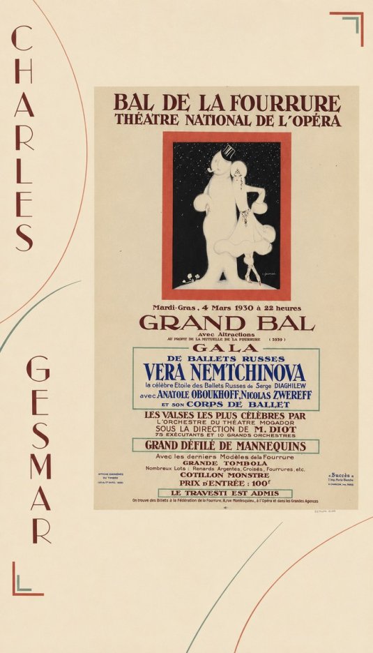 Charles Gesmar Bal De La Fourrure III No5 - Poster