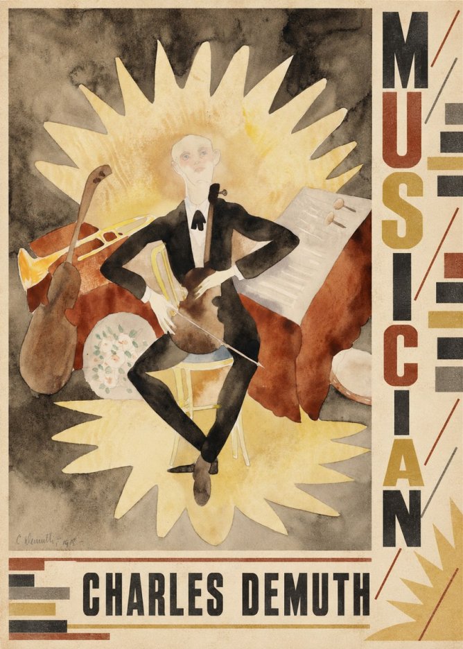 Charles Demuth Musician No5 - Poster