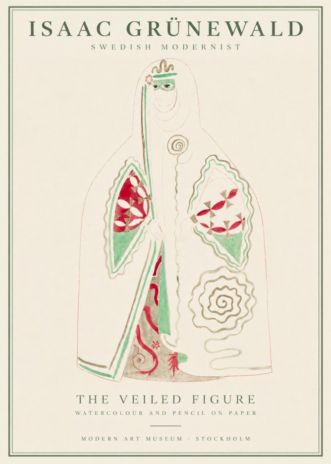 Isaac Grünewald The Veiled Figure No1 - Poster