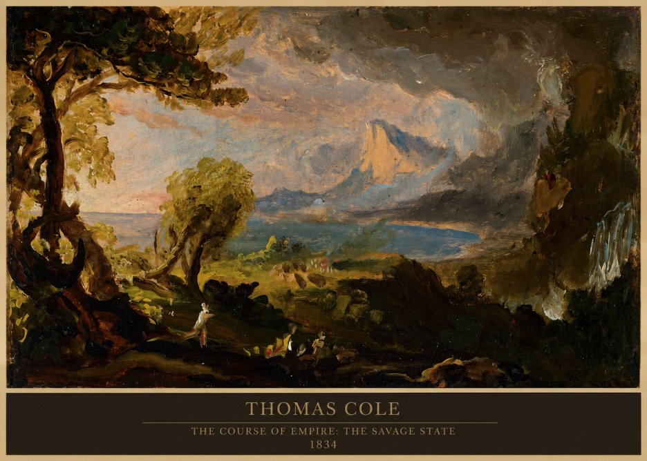 Thomas Cole The Course of Empire: the Savage State II No6 - Poster
