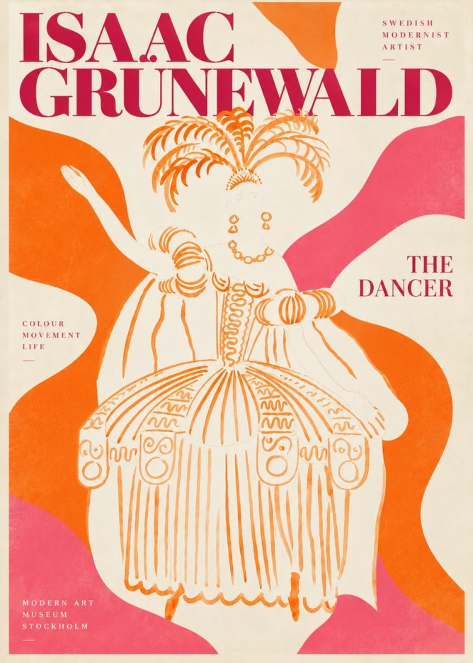 Isaac Grünewald The Dancer II No3 - Poster