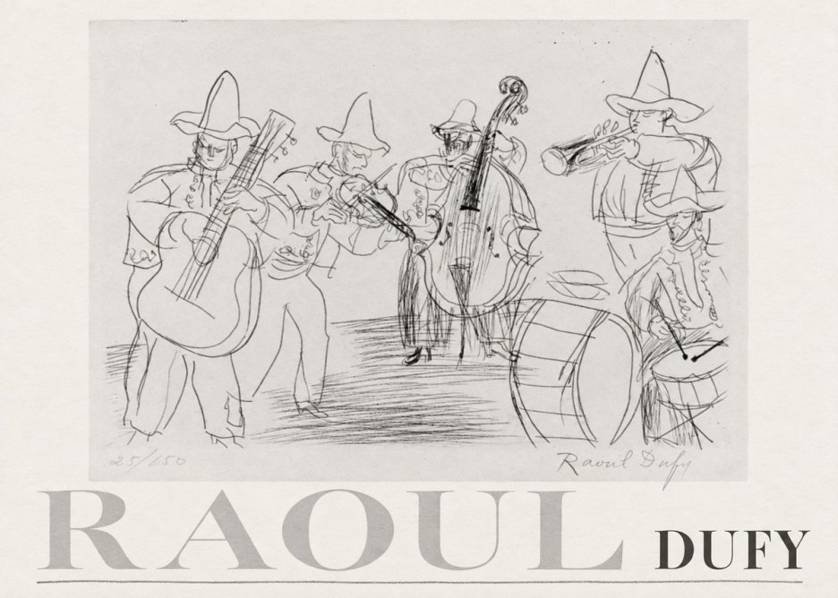 Raoul Dufy Musicians No3 - Poster