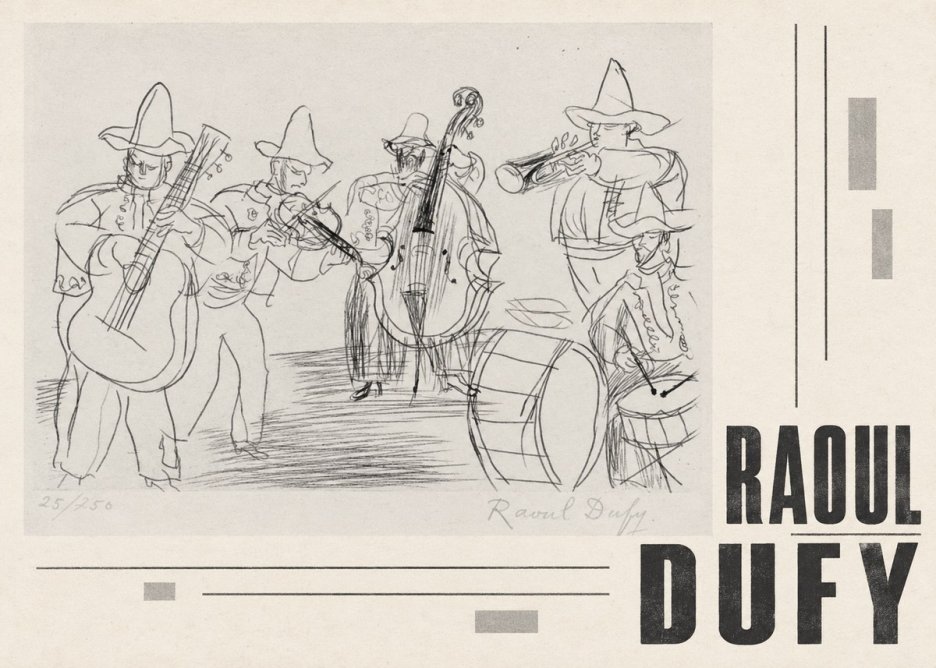 Raoul Dufy Musicians No5 - Poster