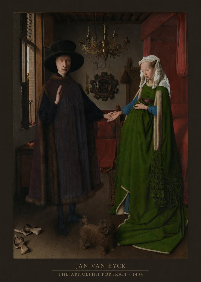 Jan van Eyck The Arnolfini Portrait VII No6 - Poster