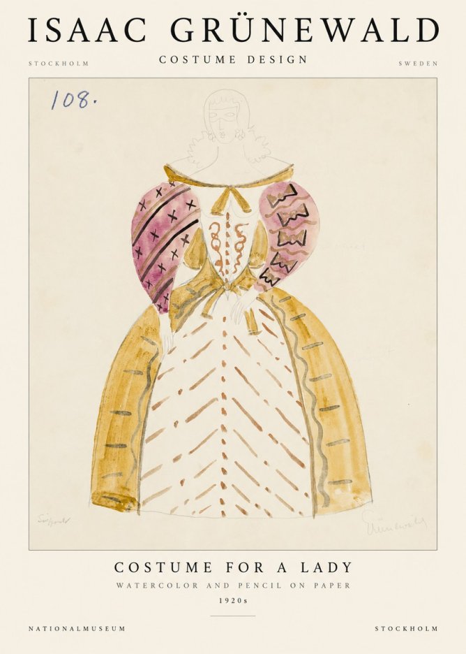 Isaac Grünewald Costume Design XII No2 - Poster