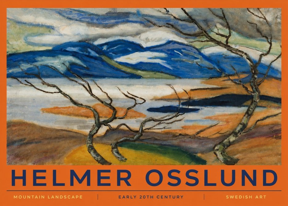 Helmer Osslund Mountain Landscape No2 - Poster