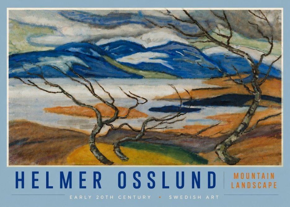 Helmer Osslund Mountain Landscape No4 - Poster