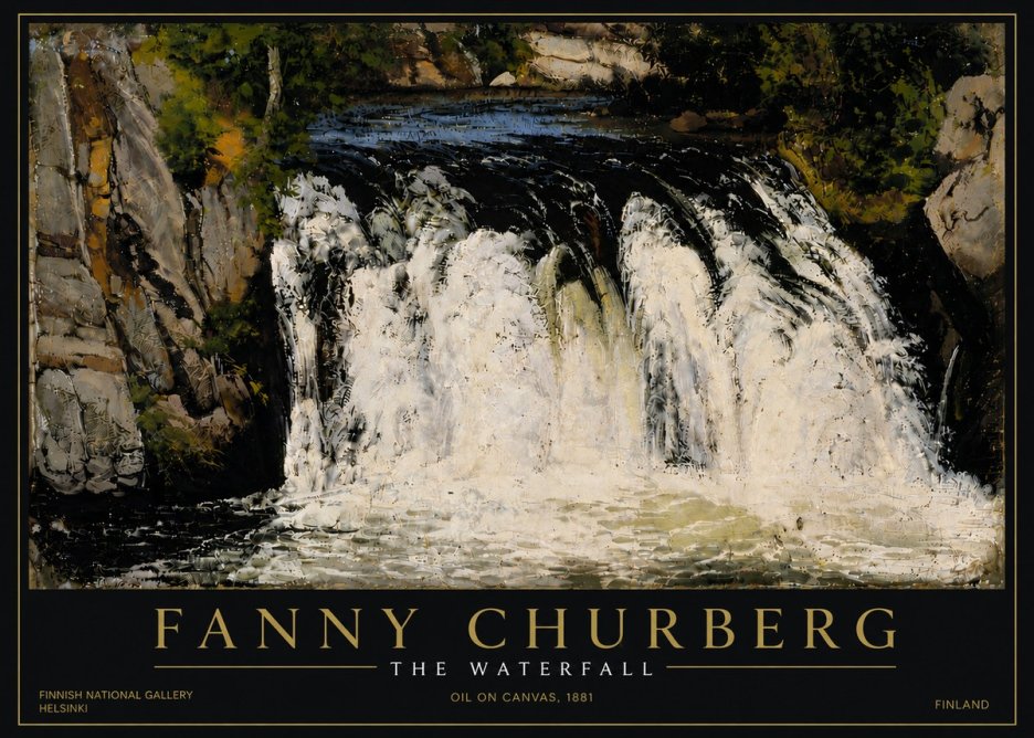 Fanny Churberg The Waterfall No6 - Poster