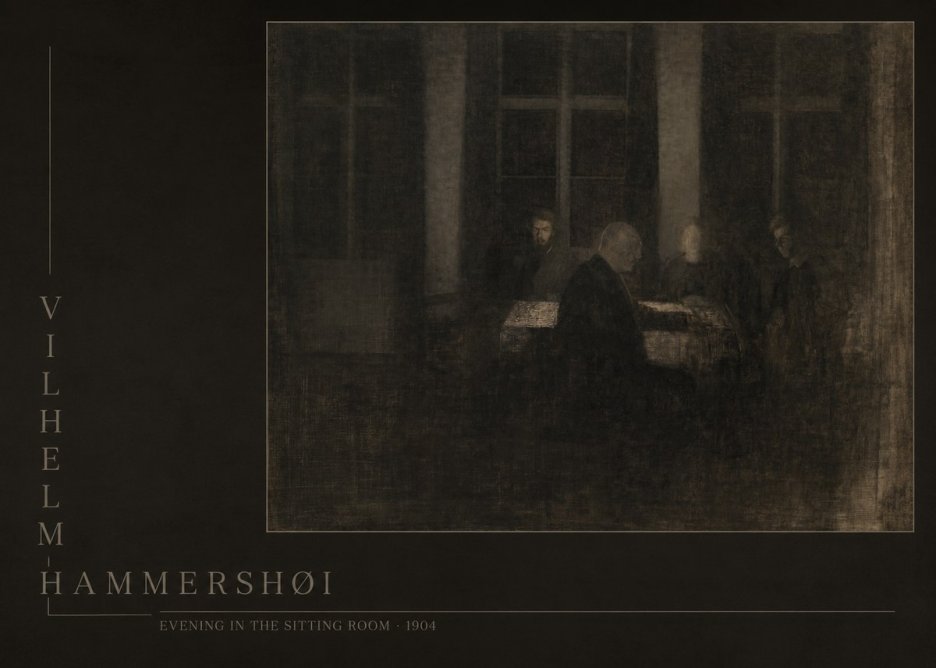 Vilhelm Hammershøi Evening in the Sitting Room No6 - Poster