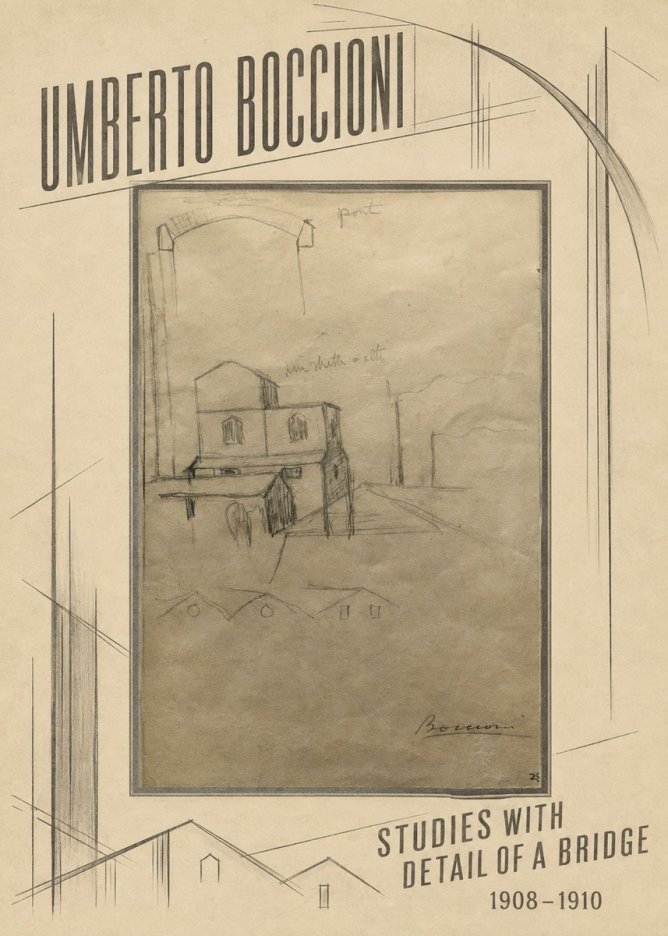 Umberto Boccioni Studies with Detail of a Bridige No2 - Poster