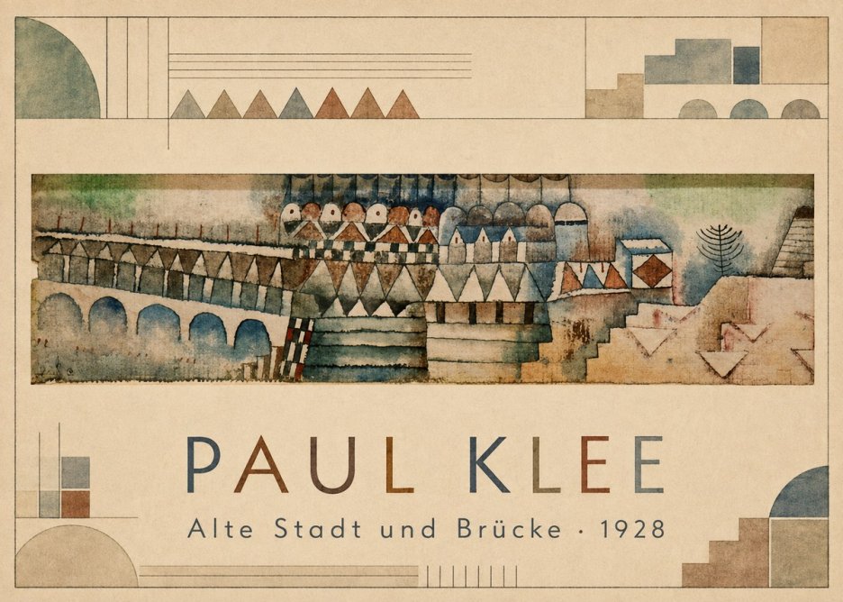 Paul Klee Alte Stadt Und Brücke No1 - Poster