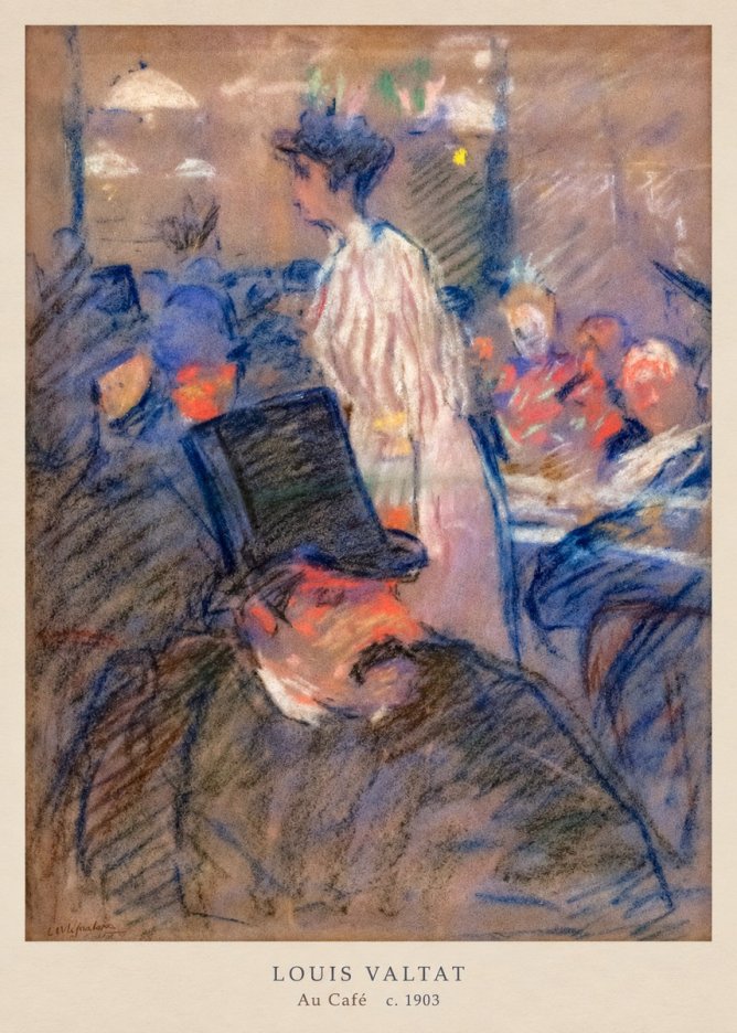 Louis Valtat Au Café No6 - Poster