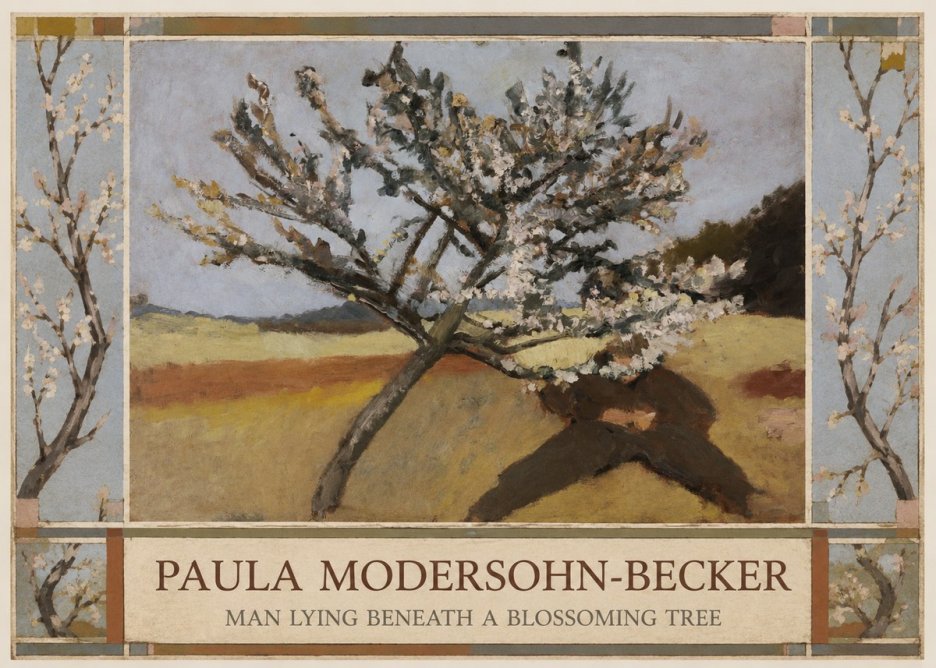 Paula Modersohn-Becker Man Lying Beneath a Blossoming Tree No1 - Poster