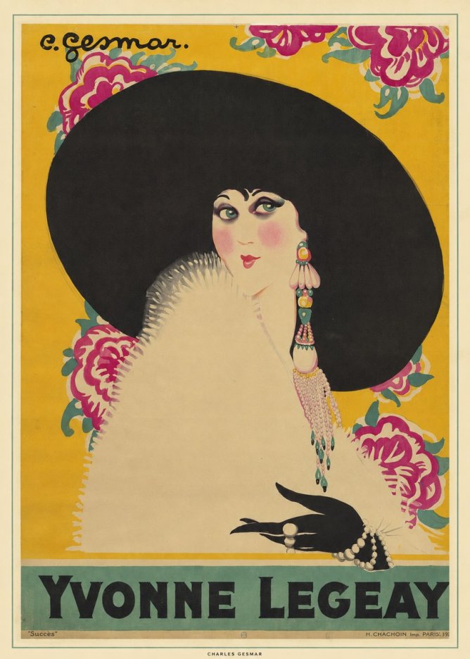 Charles Gesmar Yvonne Legeay No6 - Poster