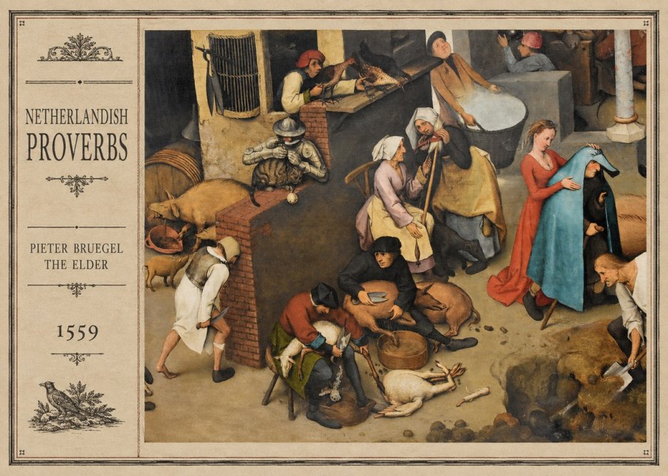 Pieter Bruegel Netherlandish Proverbs VIII No2 - Poster