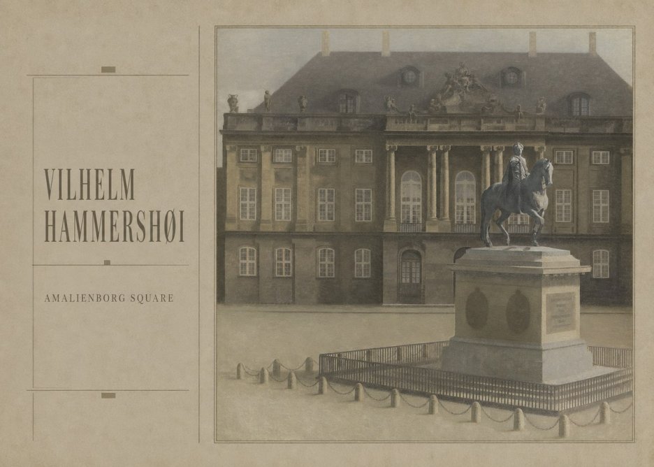 Vilhelm Hammershøi Amalienborg Square II No3 - Poster