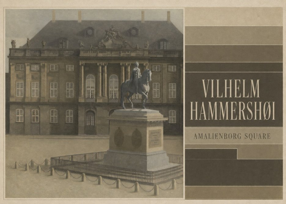 Vilhelm Hammershøi Amalienborg Square II No4 - Poster