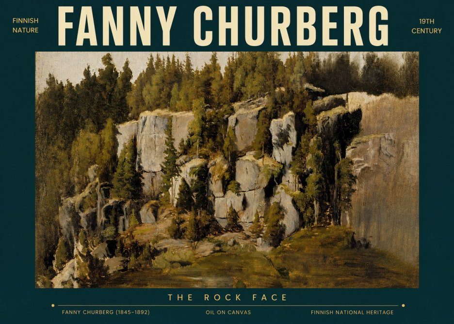 Fanny Churberg The Rock Face No3 - Poster