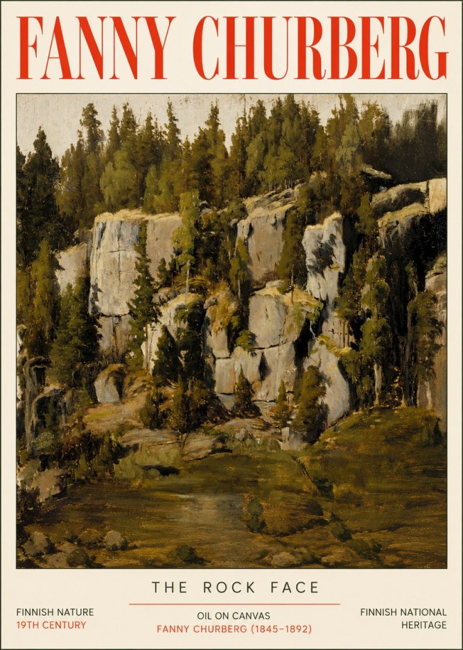 Fanny Churberg The Rock Face No5 - Poster