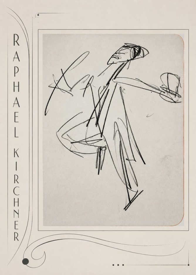 Raphael Kirchner Dynamic Dancer Sketch No2 - Poster