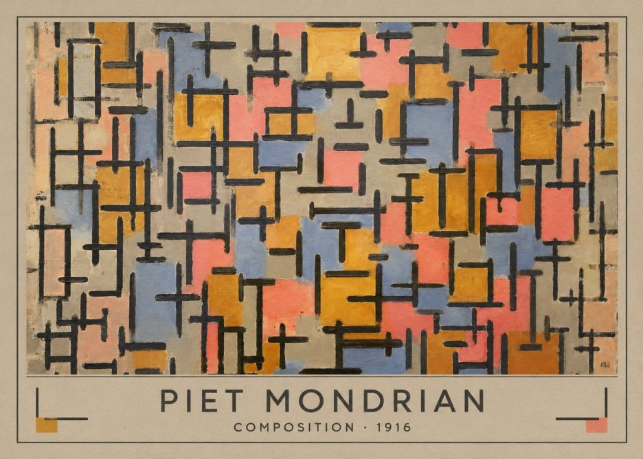 Piet Mondrian Composition No3 - Poster