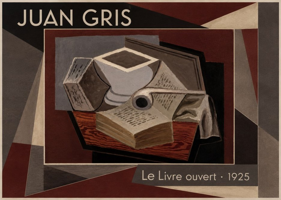 Juan Gris Le Livre Ouvert No3 - Poster