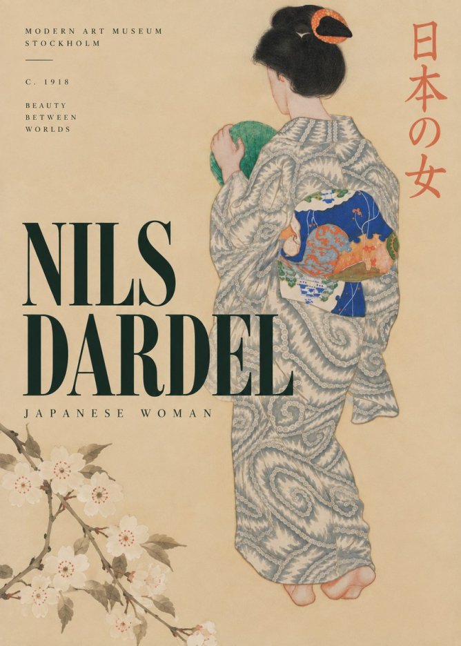 Nils Dardel Japanese Woman No4 - Poster