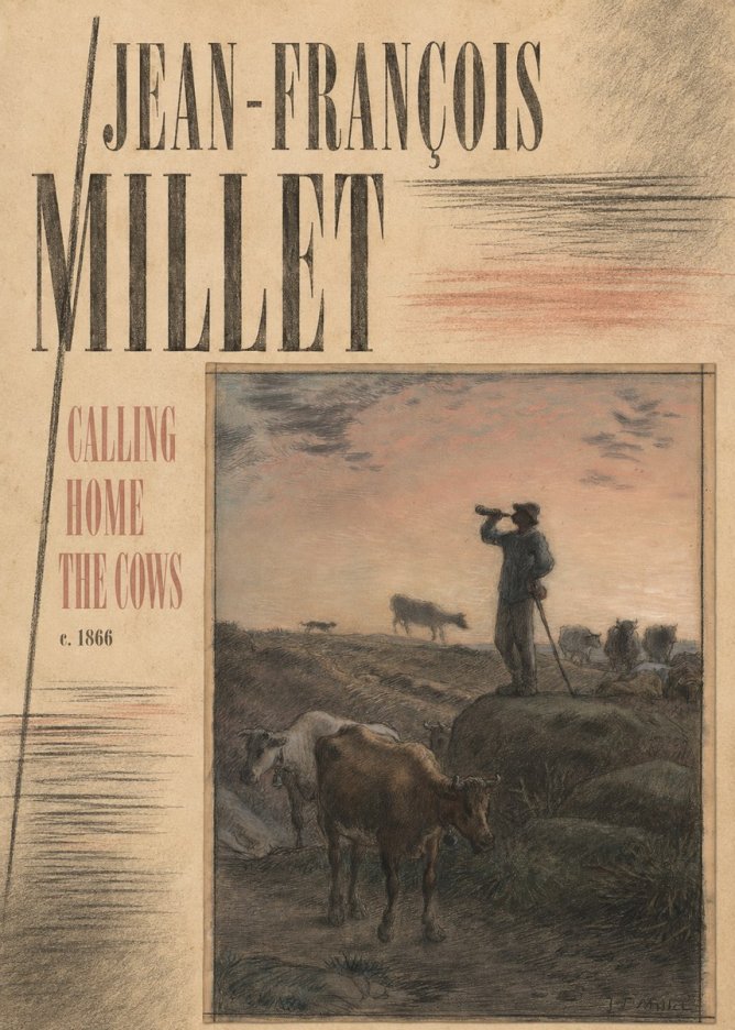 Jean-François Millet Calling Home the Cows No6 - Poster