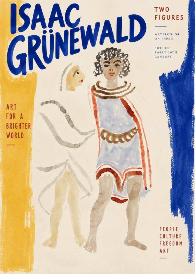 Isaac Grünewald Figures No5 - Poster