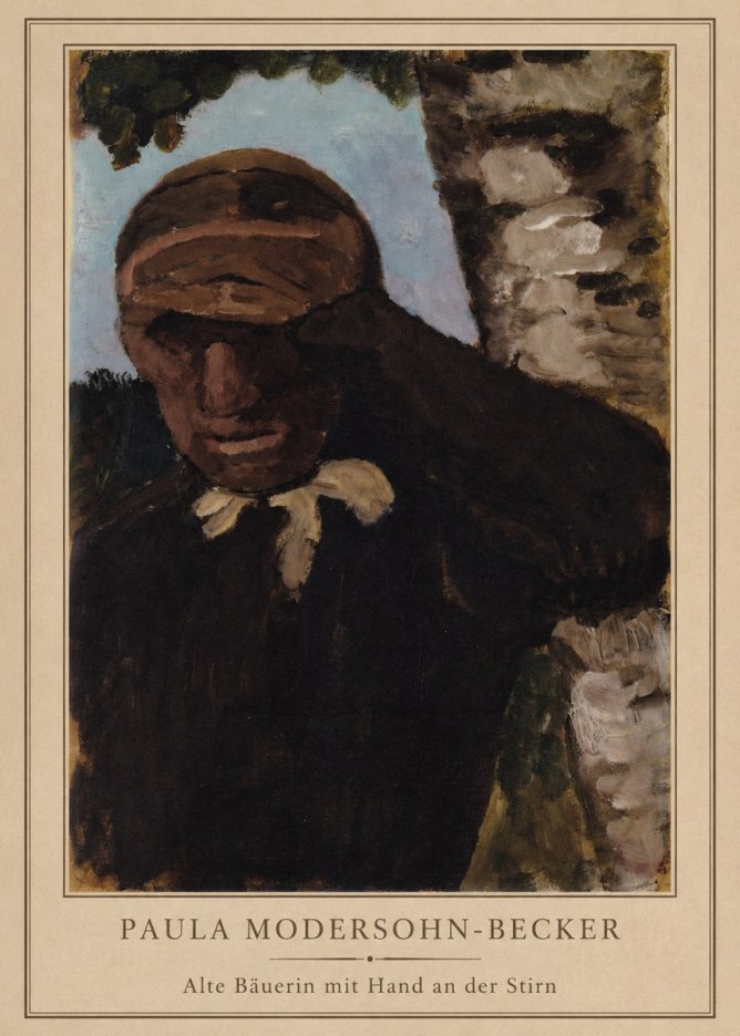 Paula Modersohn-Becker Alte Bäuerin Mit Hand an Der Stirn No3 - Poster